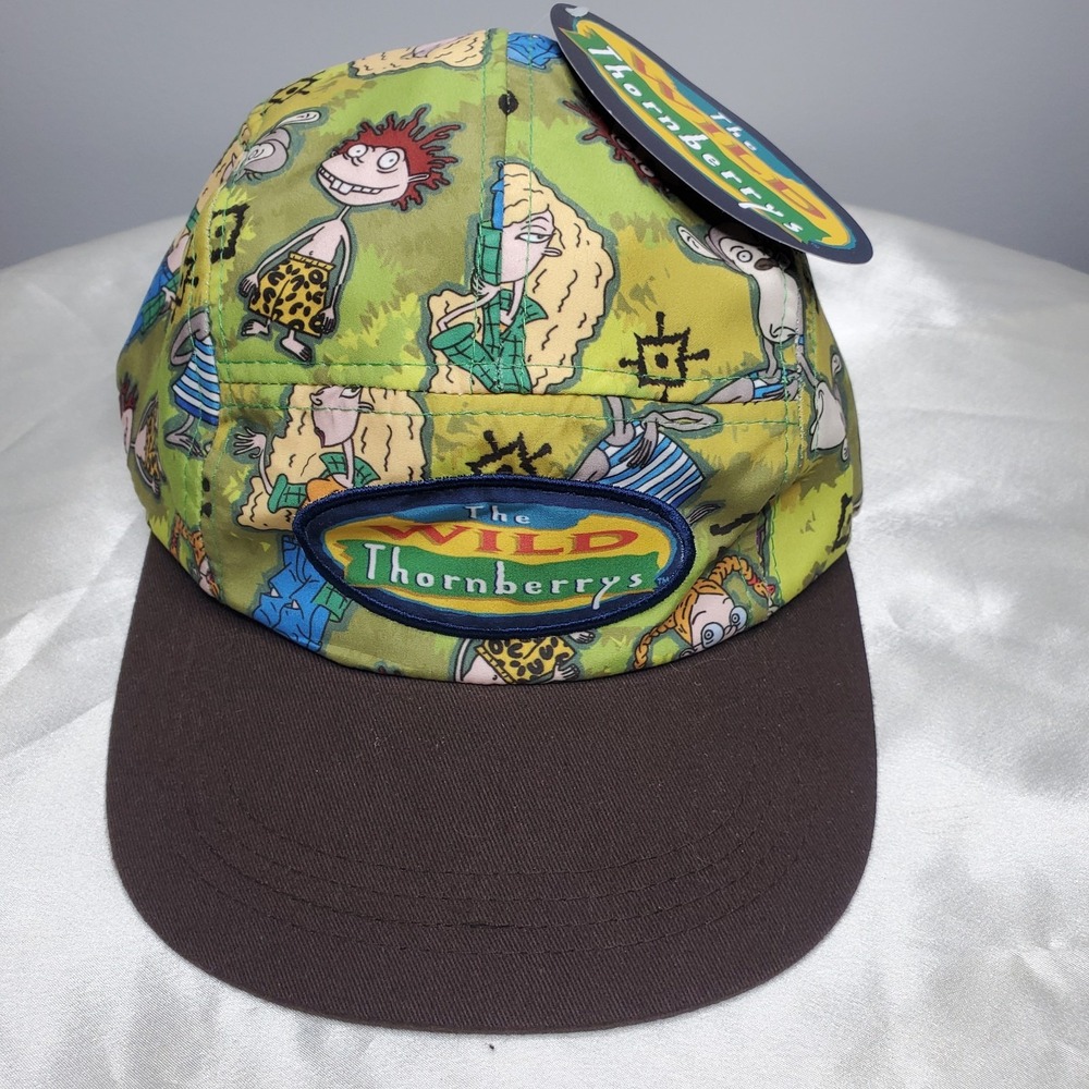 The Wild Thornberrys Hat Cap Snap Back Nick Box Allover Design One Size new NWT